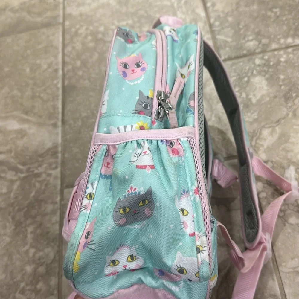 Pottery Barn Mackenzie Aqua Pink Princess‎ Kitty small backpack